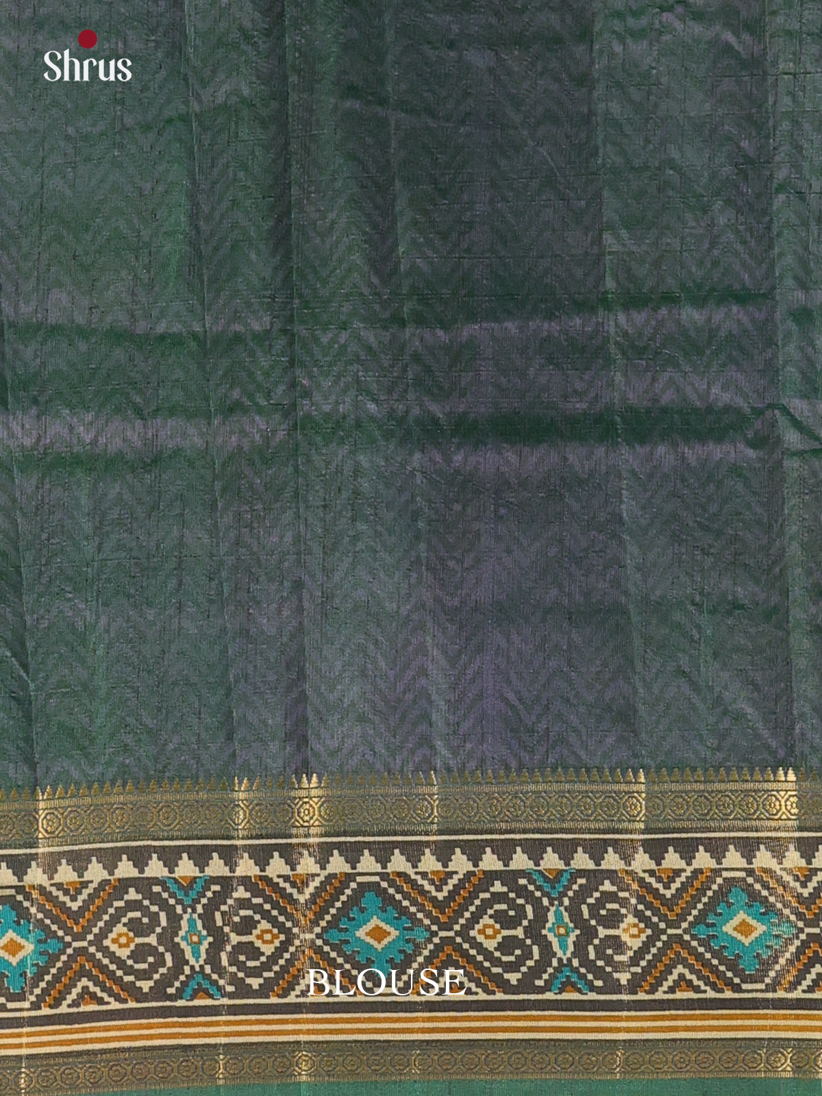 Teal & Green - Semi Patola Saree - Shop on Shrus.com