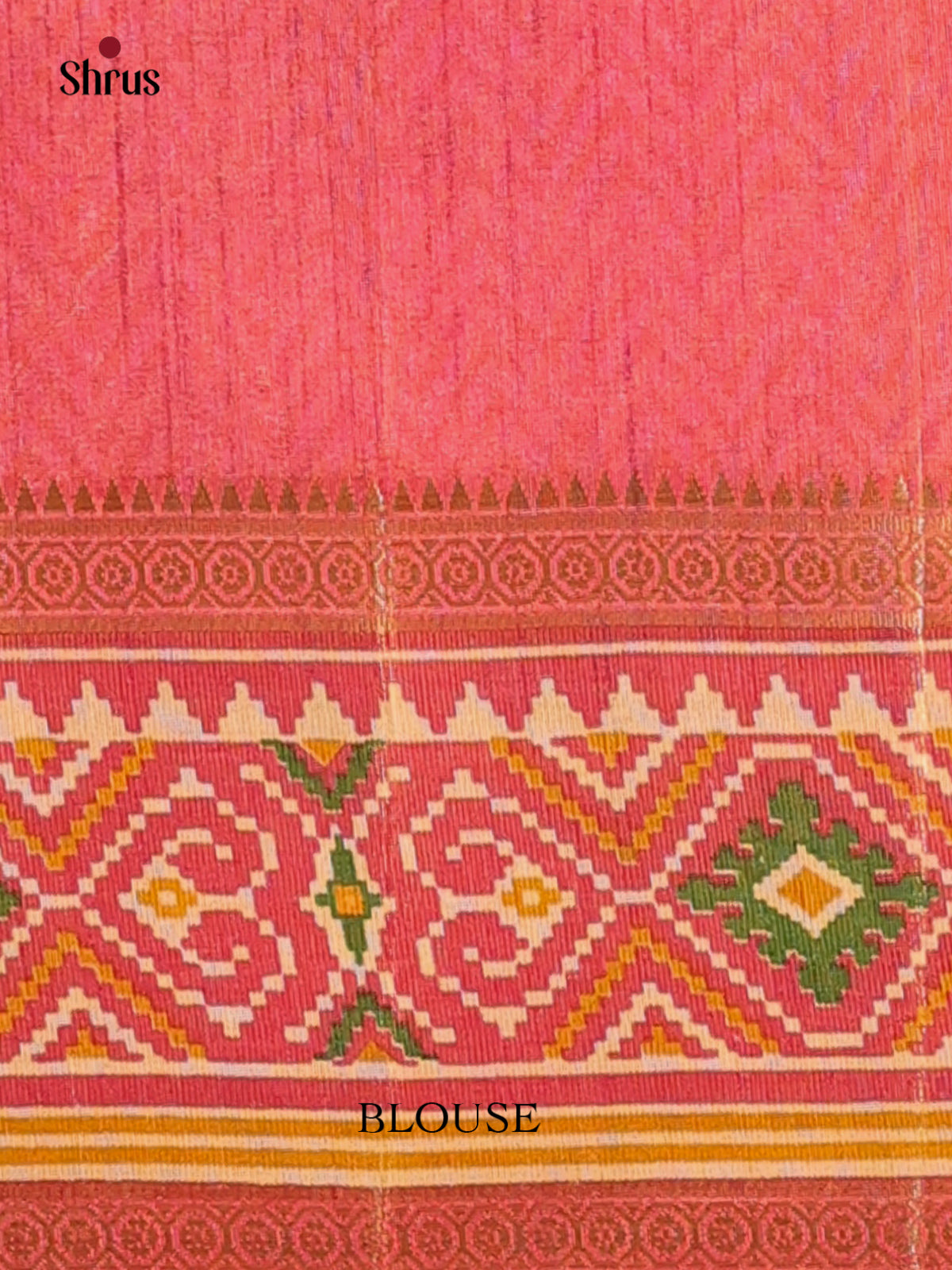 Green & Brick- Semi Patola Saree - Shop on Shrus.com