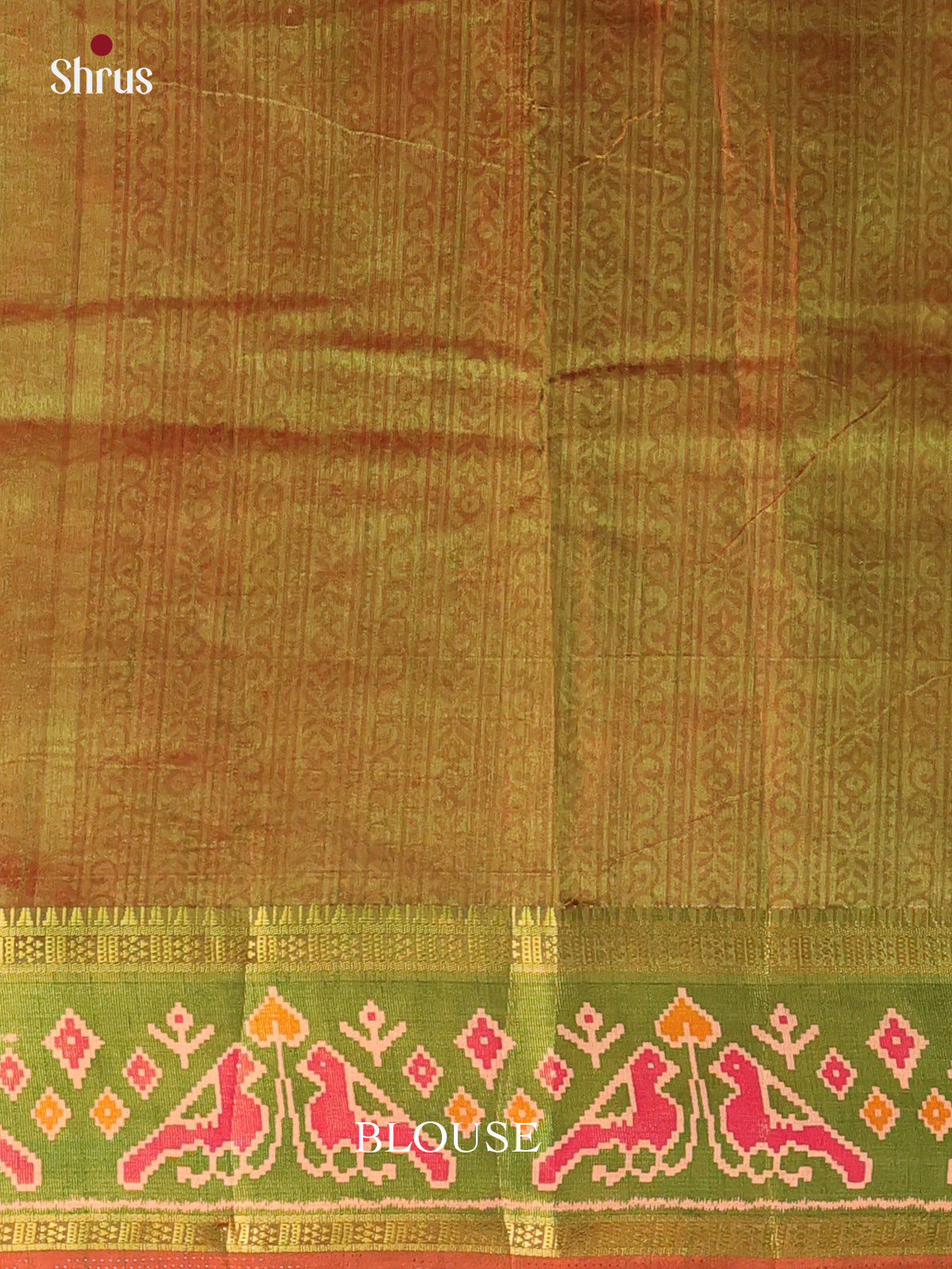 Red & Green - Semi Patola Saree - Shop on Shrus.com