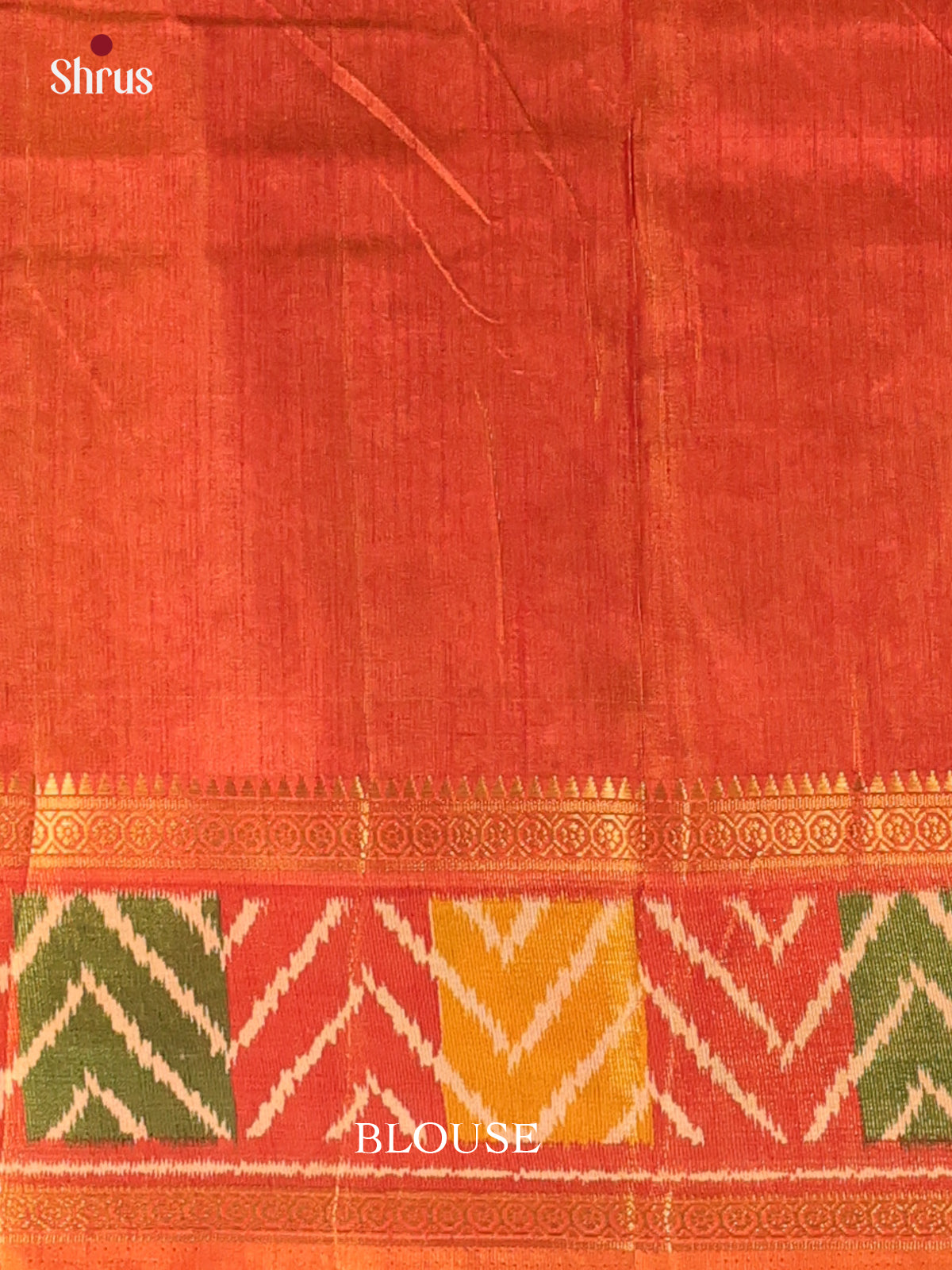 Green & Brick - Semi Patola Saree - Shop on Shrus.com