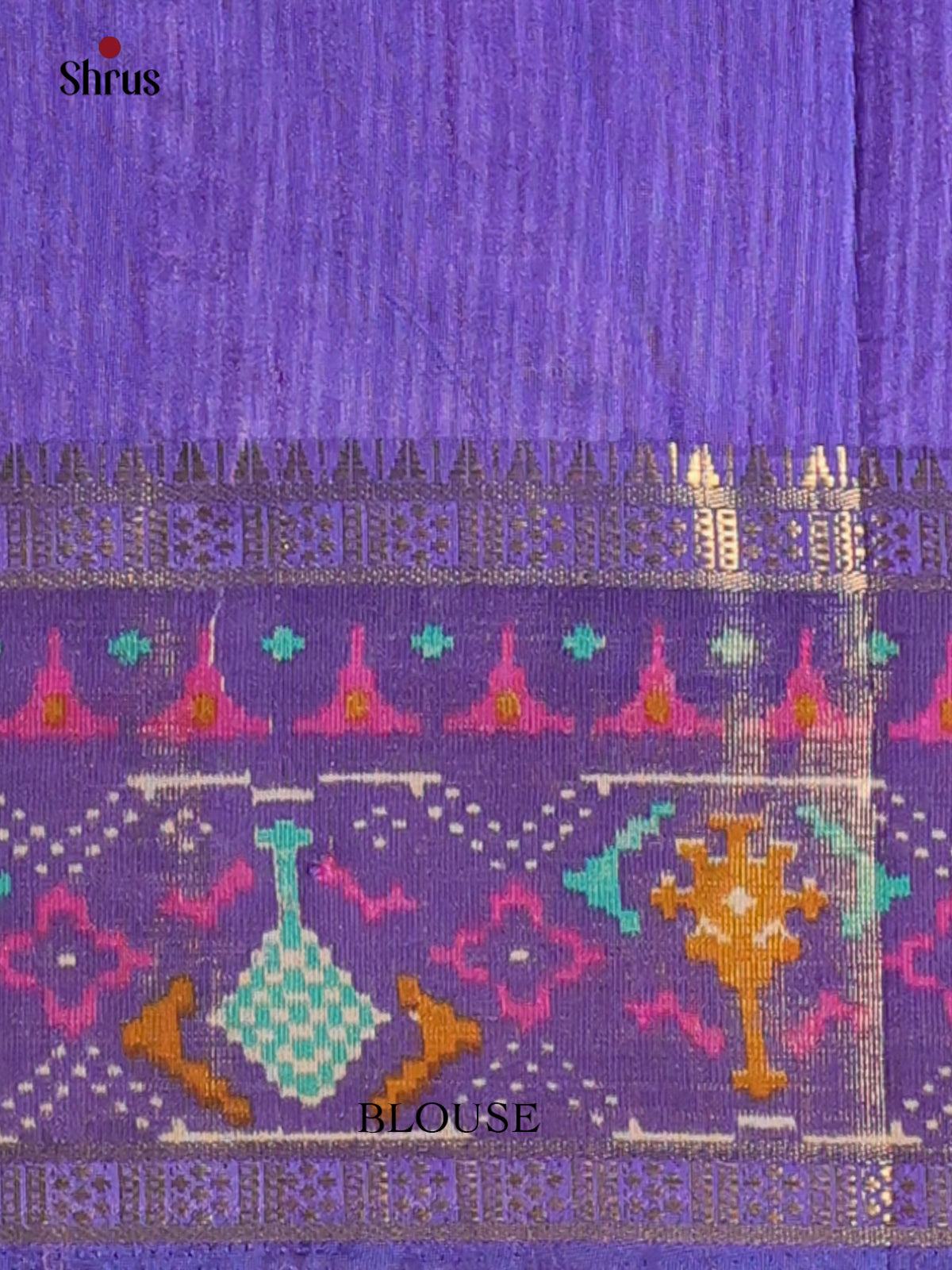 Purple - Semi Patola Saree - Shop on Shrus.com