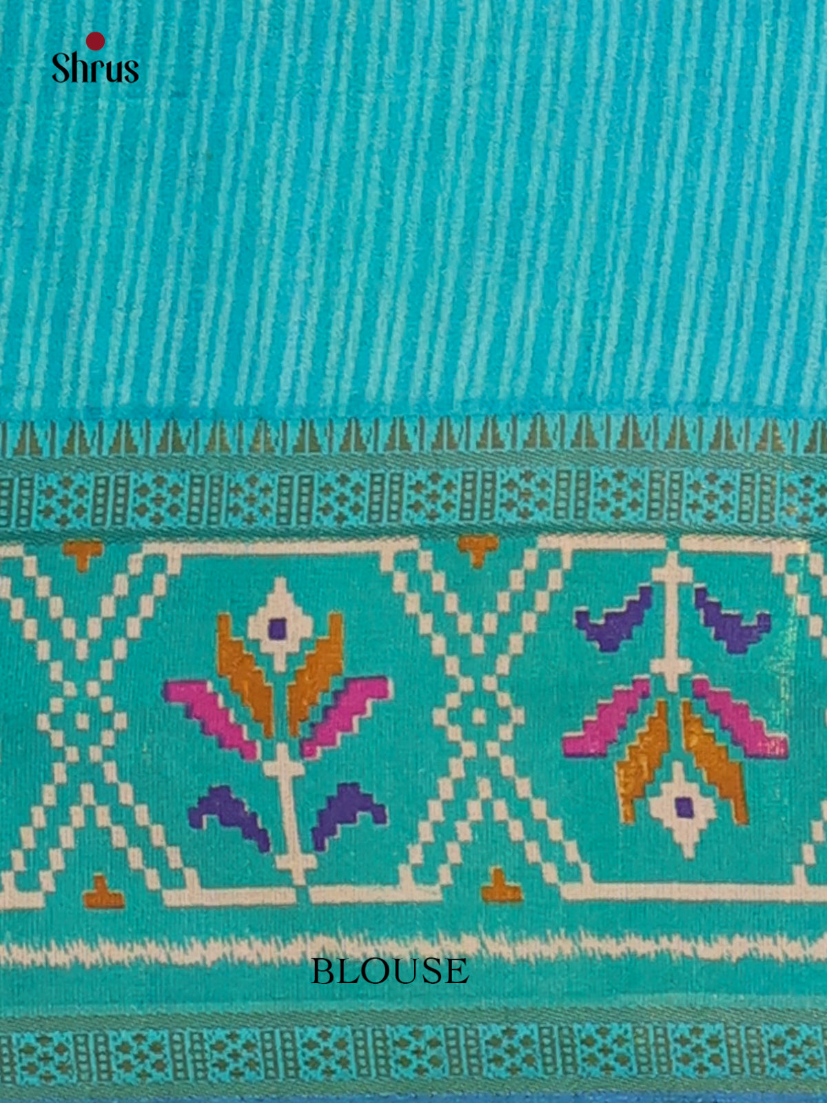 Violet & Teal - Semi Patola Saree - Shop on Shrus.com