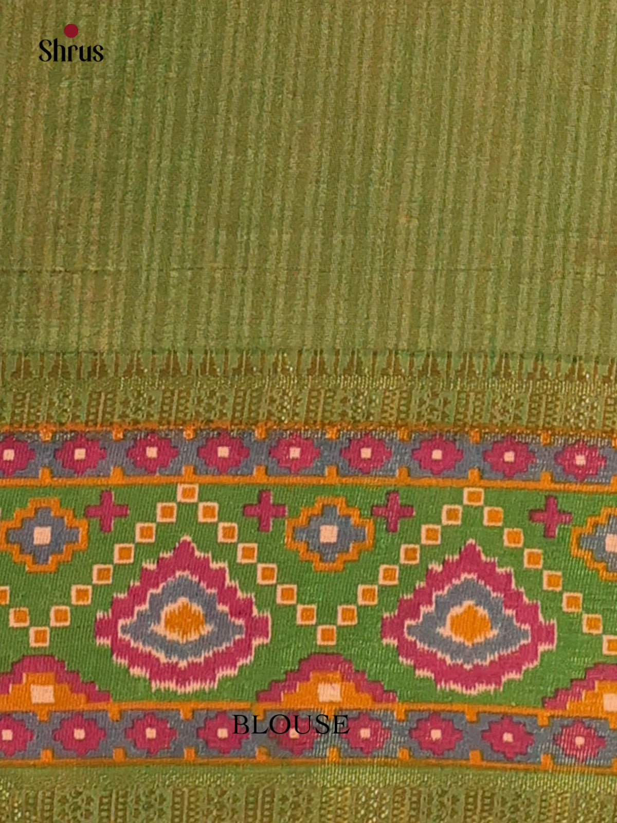 Maroon & Green - Semi Patola Saree - Shop on Shrus.com