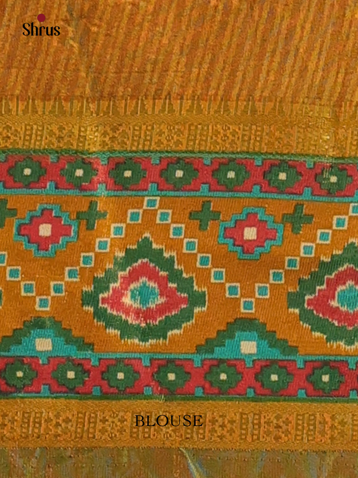 Green & Brown - Semi Patola Saree - Shop on Shrus.com