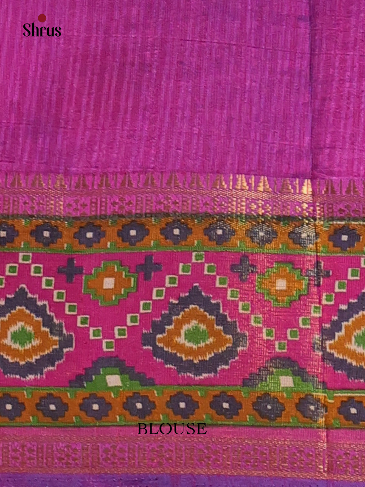 Dark Blue & Purple - Semi Patola Saree - Shop on Shrus.com