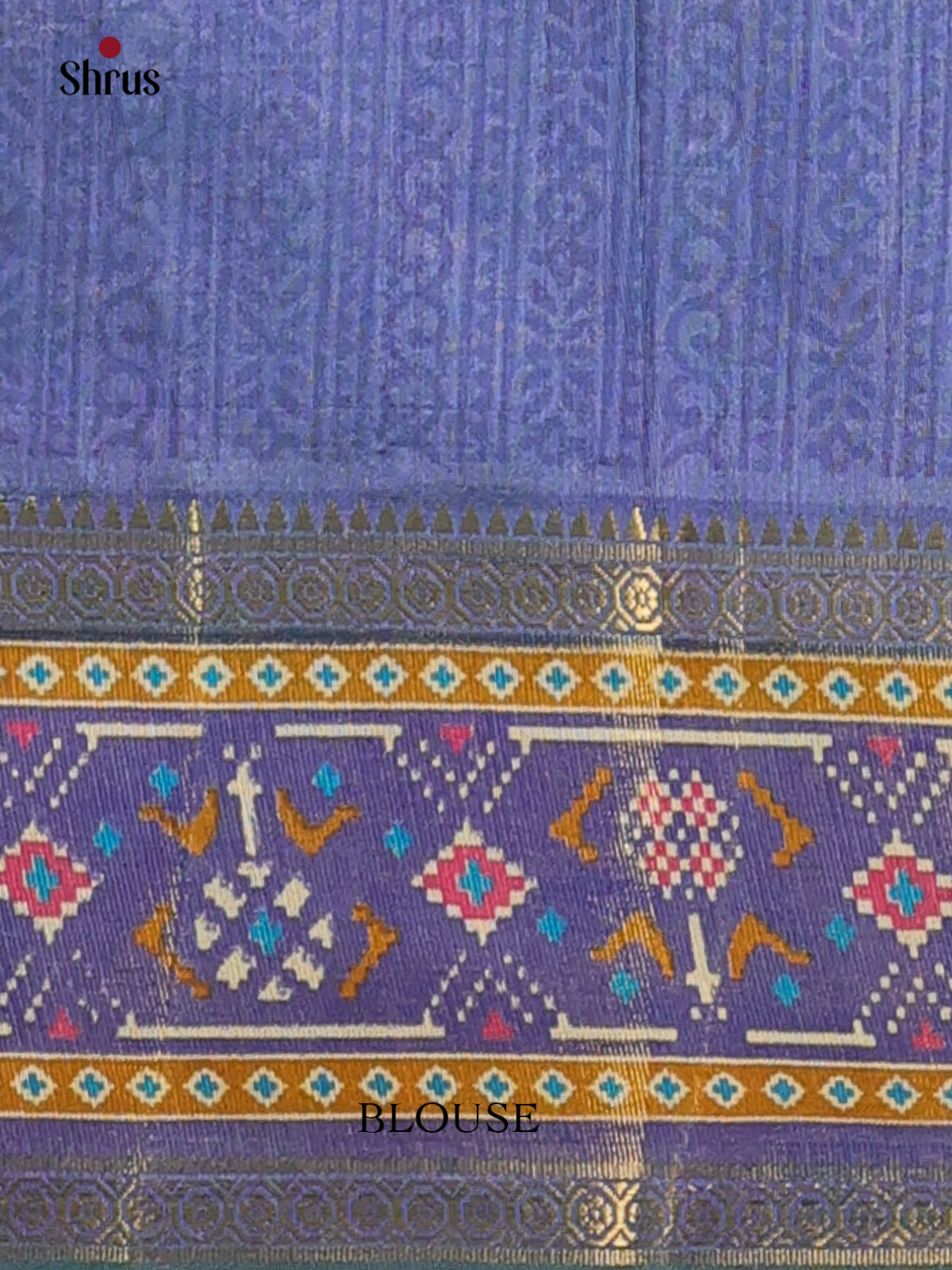 Teal & Purple - Semi Patola Saree - Shop on Shrus.com