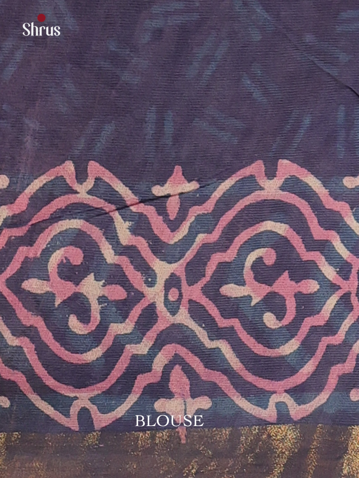 Dark Blue - Semi Chanderi Saree - Shop on Shrus.com