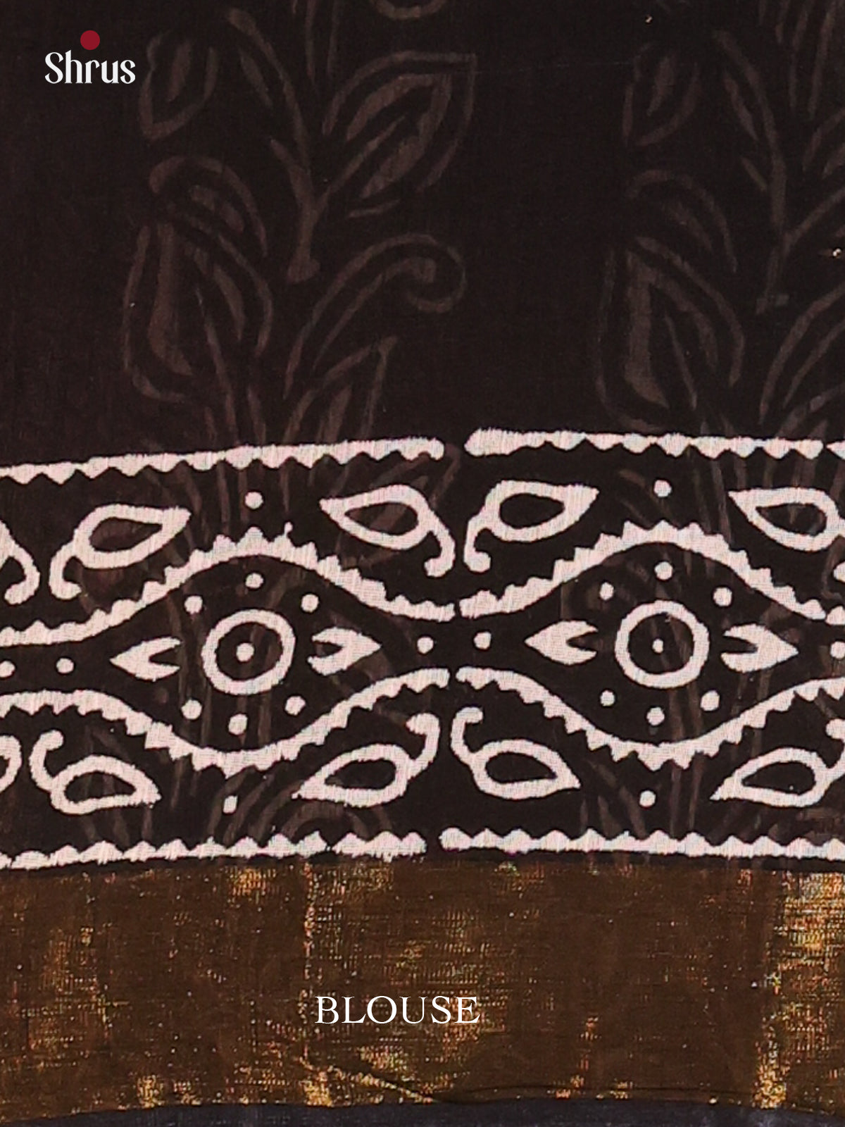 Black - Semi Chanderi Saree - Shop on Shrus.com