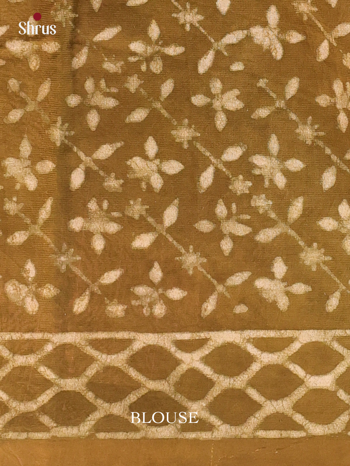 Mehandi Green - Semi Chanderi Saree - Shop on Shrus.com