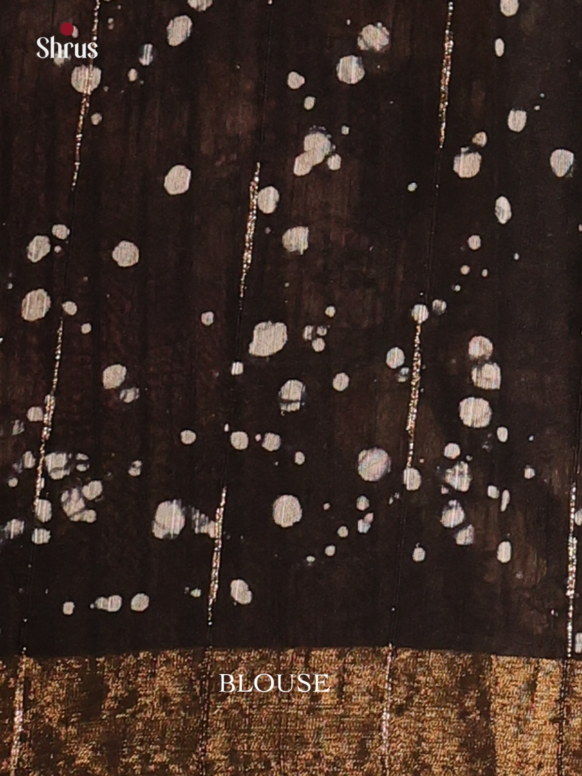 Black- Semi Chanderi Saree - Shop on Shrus.com