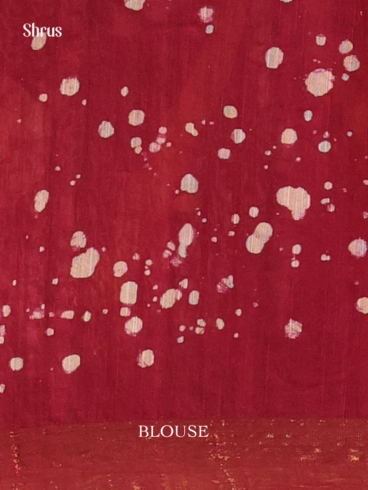 Maroon- Semi Chanderi Saree - Shop on Shrus.com