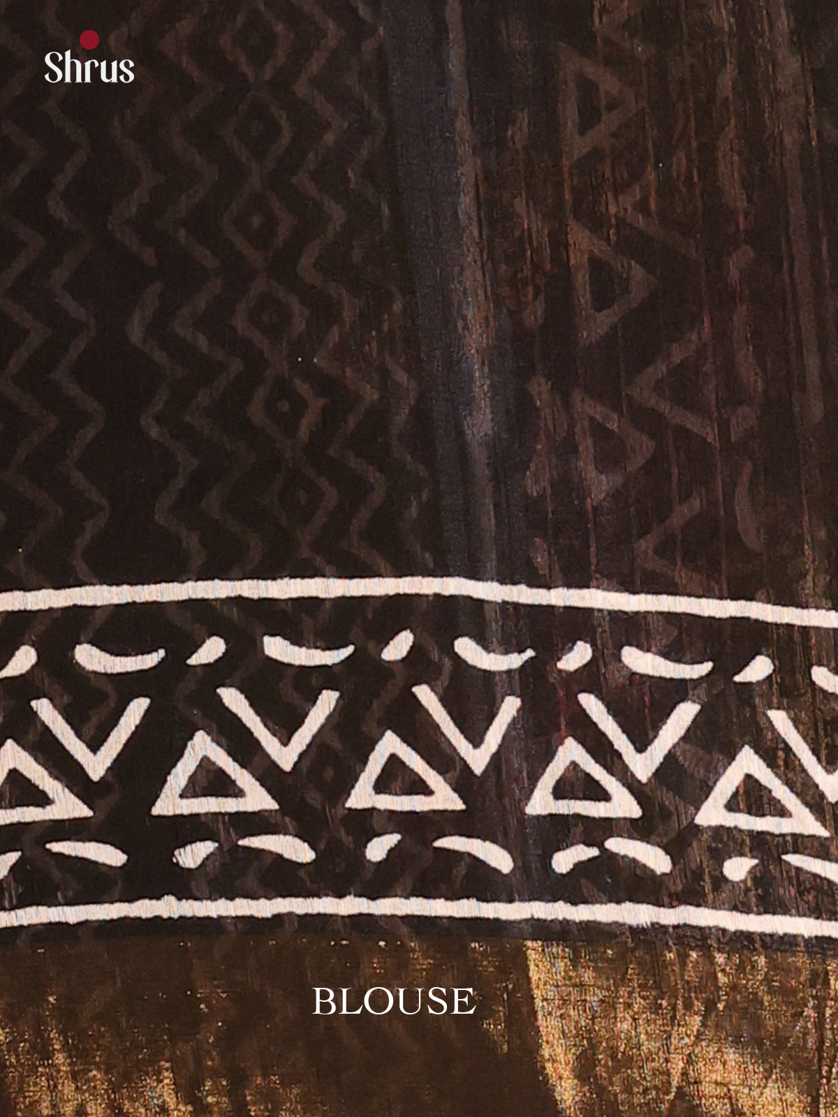 Black - Semi Chanderi Saree - Shop on Shrus.com