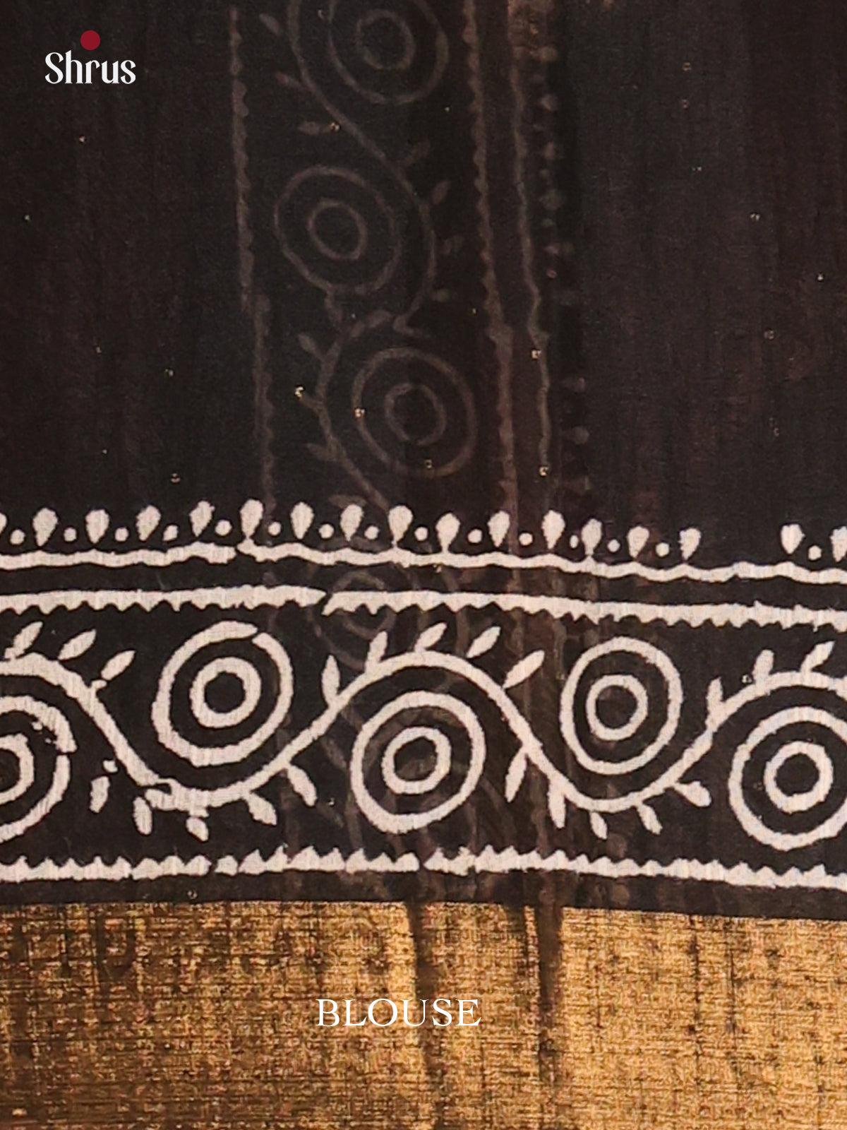 Black - Semi Chanderi Saree - Shop on Shrus.com