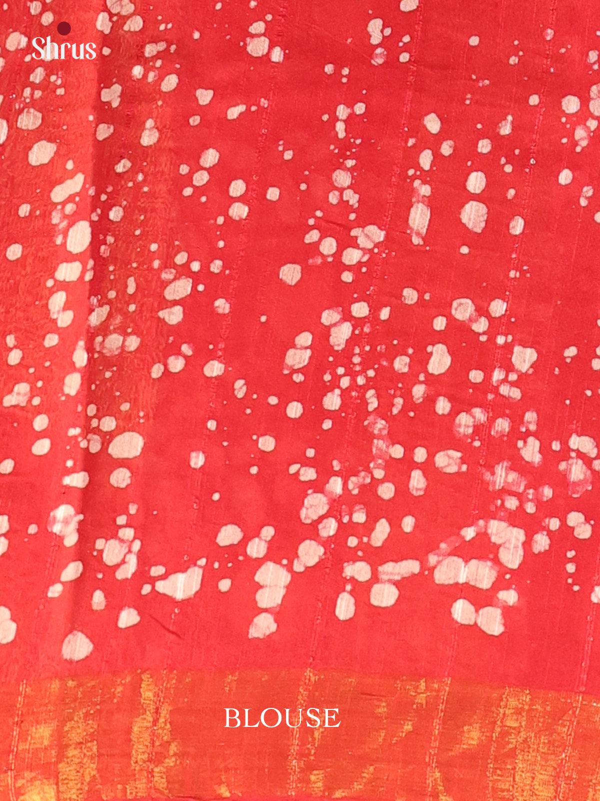 Red & Orange- Semi Chanderi Saree - Shop on Shrus.com