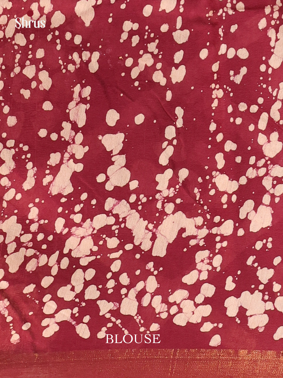 Maroon - Semi Chanderi Saree - Shop on Shrus.com