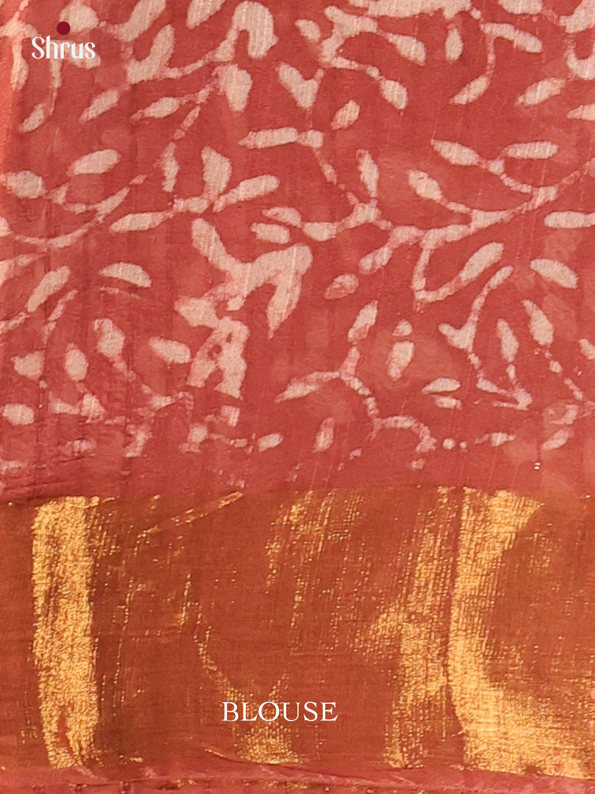 Brown- Semi Chanderi Saree - Shop on Shrus.com