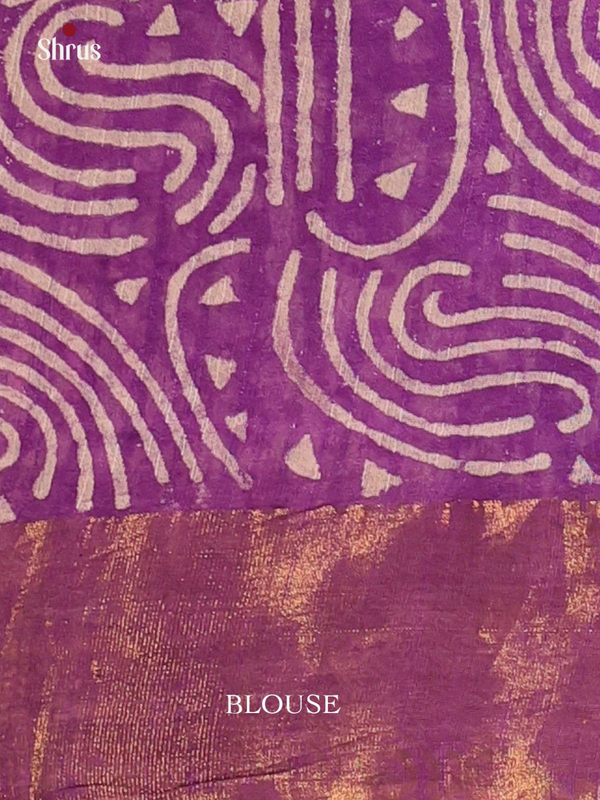 Purple - Semi Chanderi Saree - Shop on Shrus.com