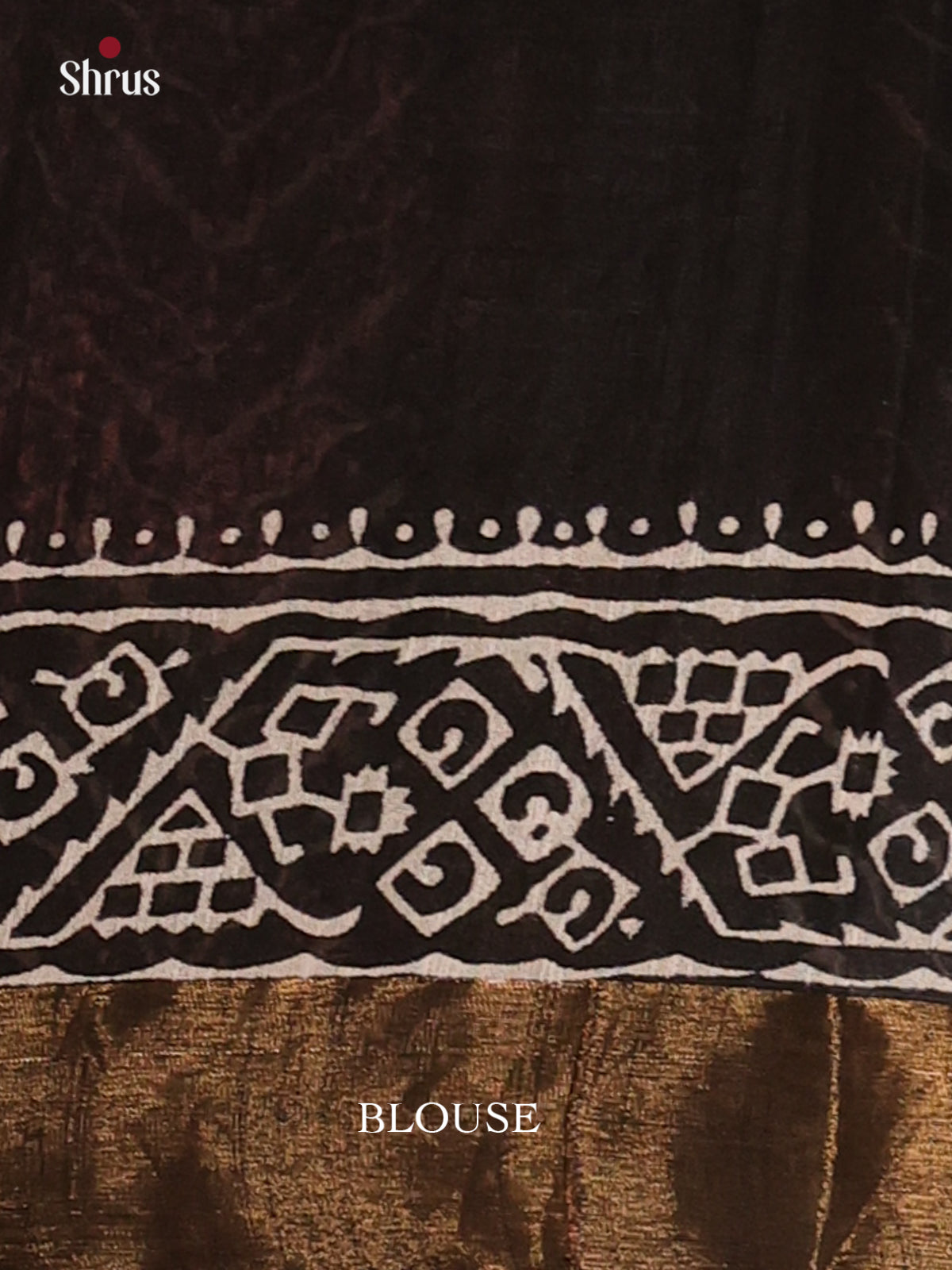 Black - Semi Chanderi Saree - Shop on Shrus.com