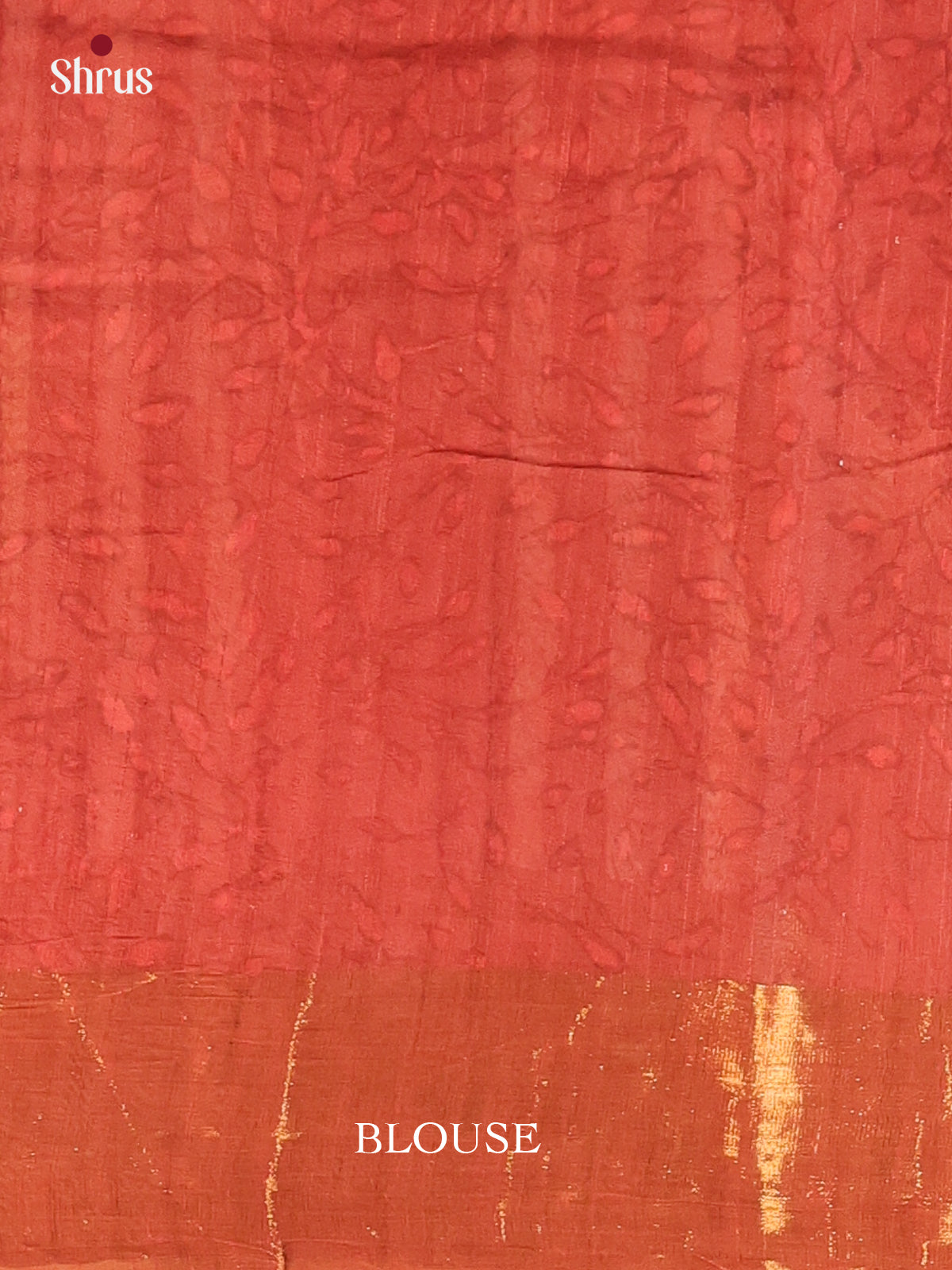 Red - Semi Chanderi Saree - Shop on Shrus.com