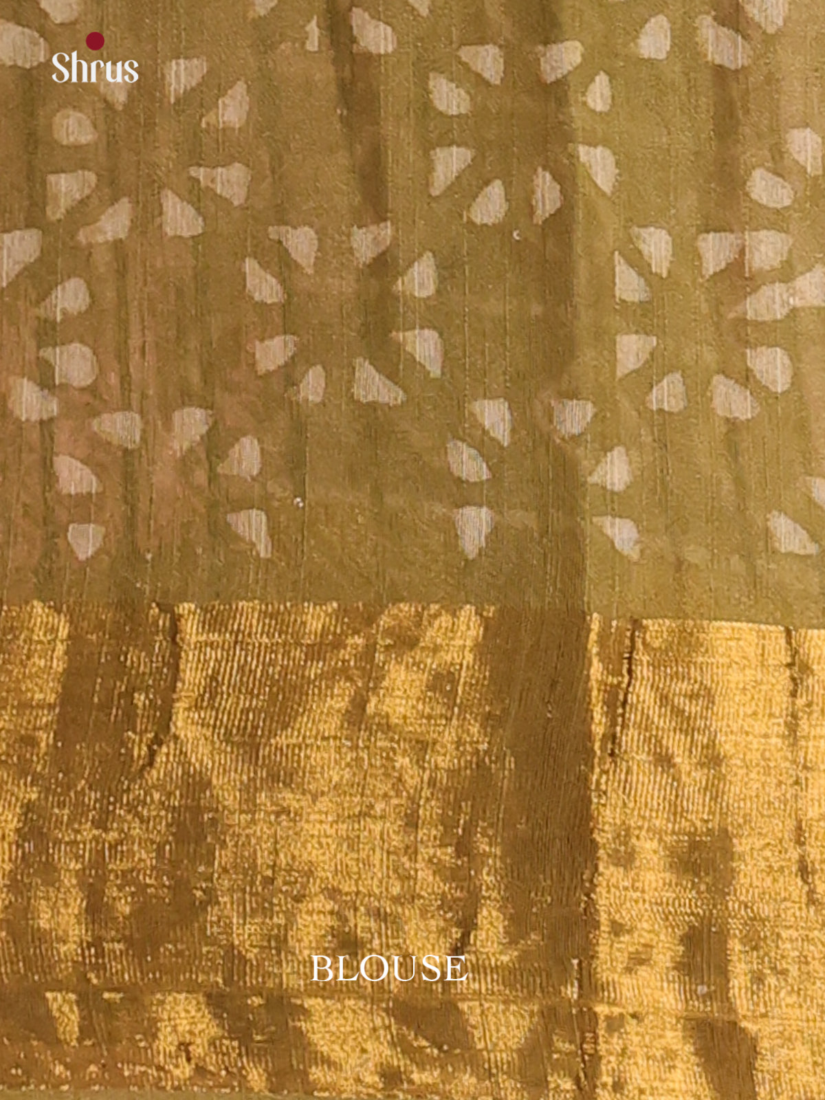 Green - Semi Chanderi Saree - Shop on Shrus.com