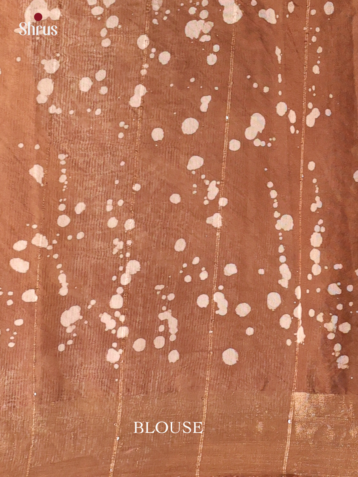 Brown - Semi Chanderi Saree - Shop on Shrus.com