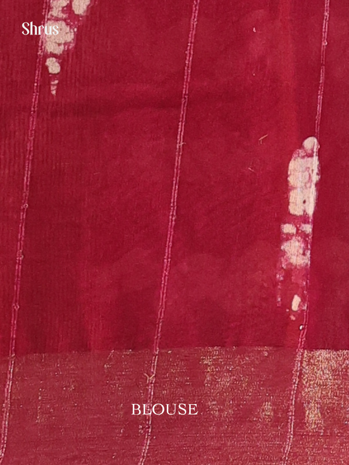 Maroon - Semi Chanderi Saree - Shop on Shrus.com