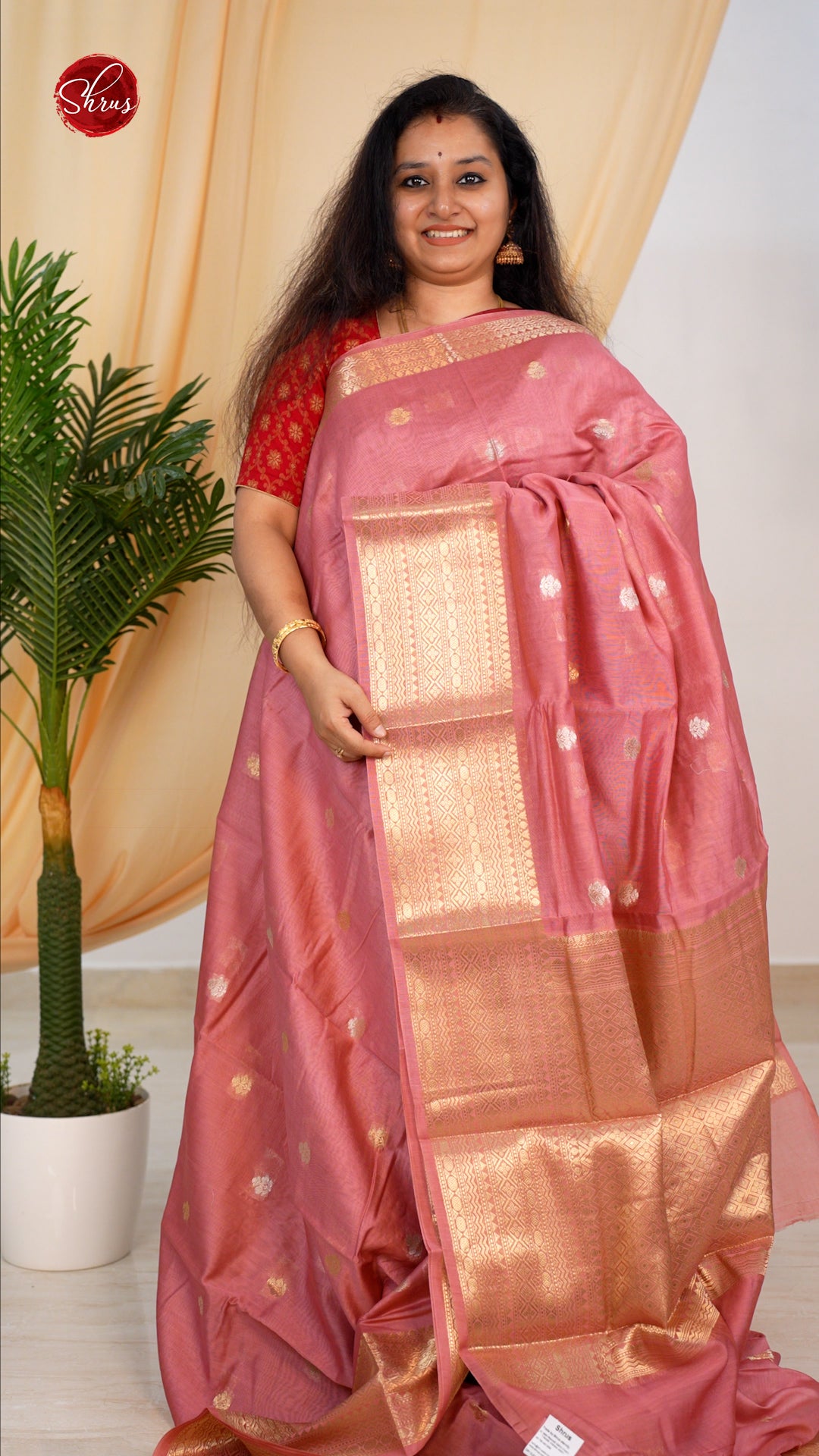 Pink(Single Tone) - North Silk Cotton Saree - Shop on ShrusEternity.com