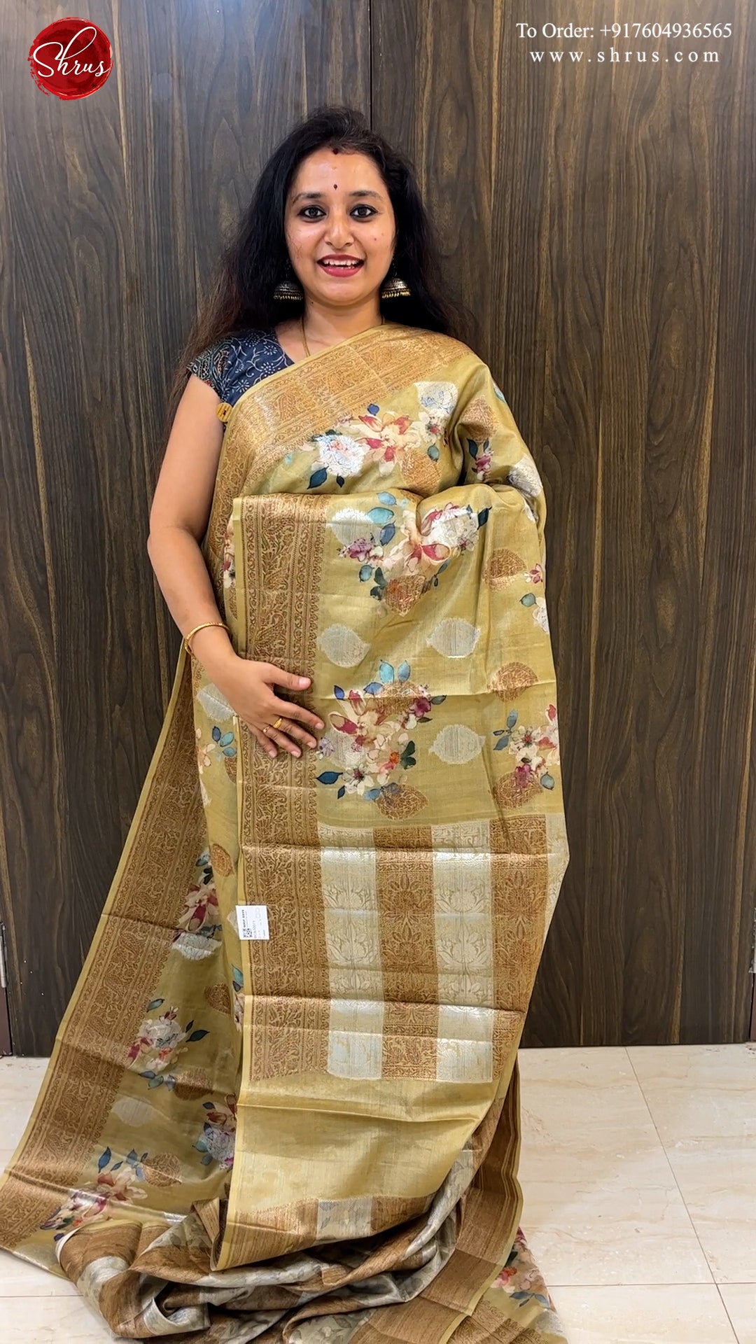 Beige (Single Tone) - Tussar Silk Saree - Shop on ShrusEternity.com