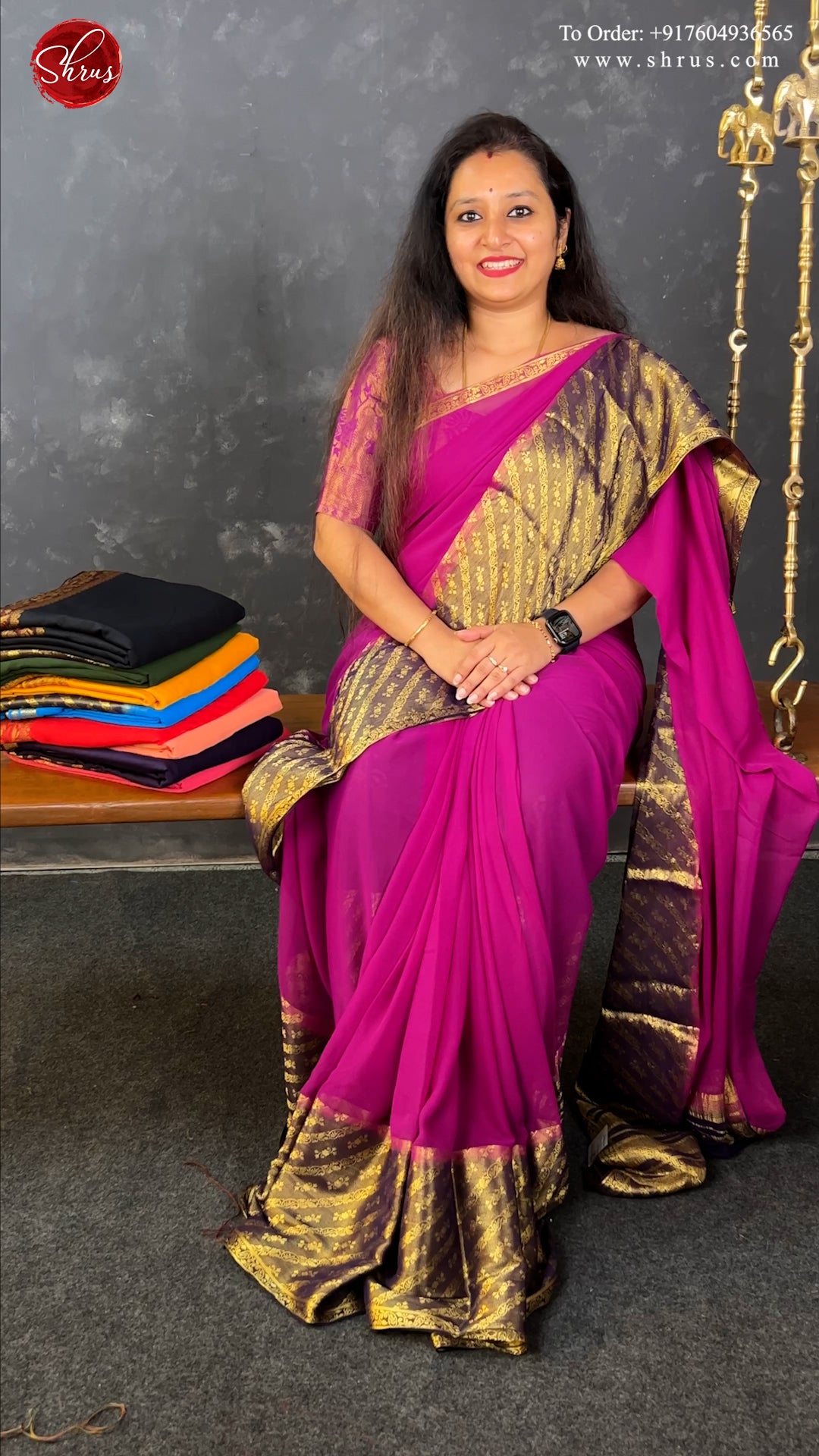 BES31515 - Semi Mysore Silk Saree - Shop on ShrusEternity.com