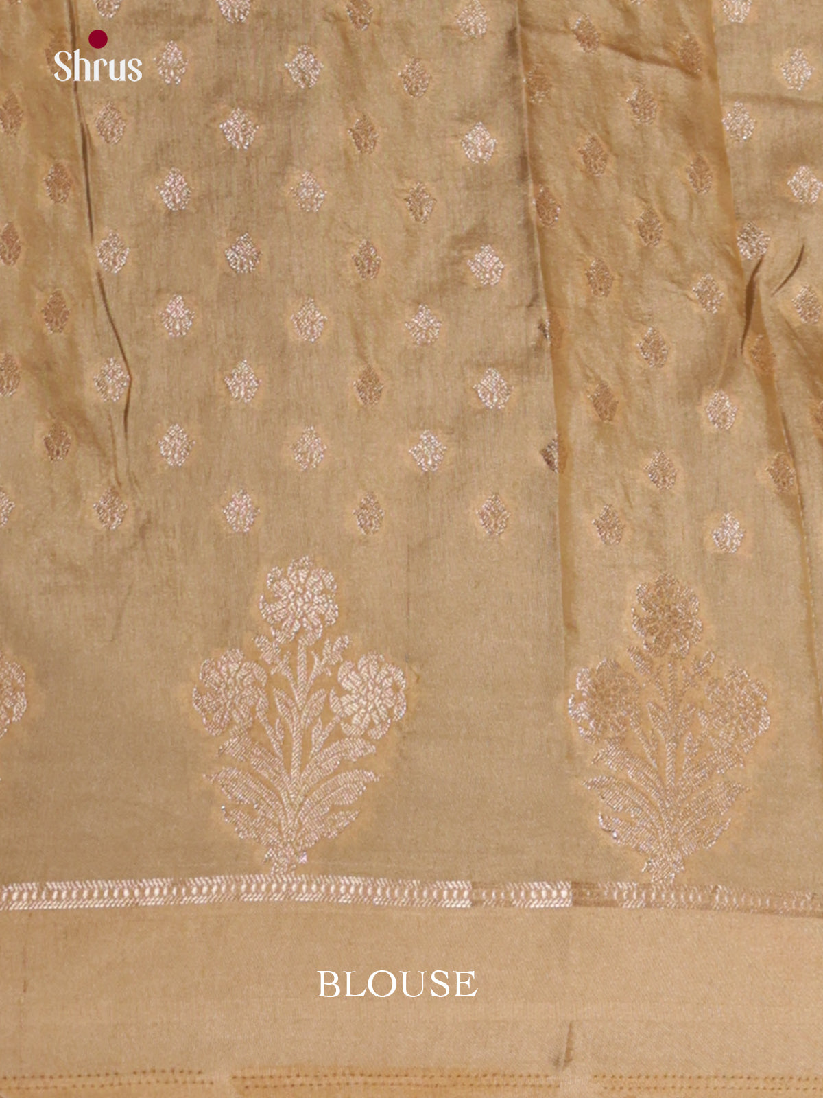 Buy Charming Beige North Cotton Silk Saree With Golden Buttas, Self Border & Pallu