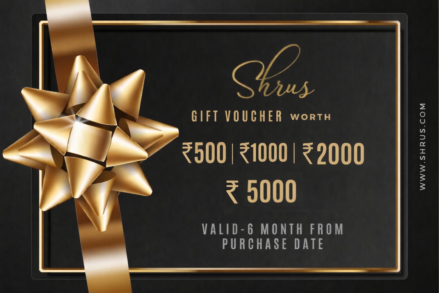 SHRUS GIFT CARD - Shop on Shrus.com