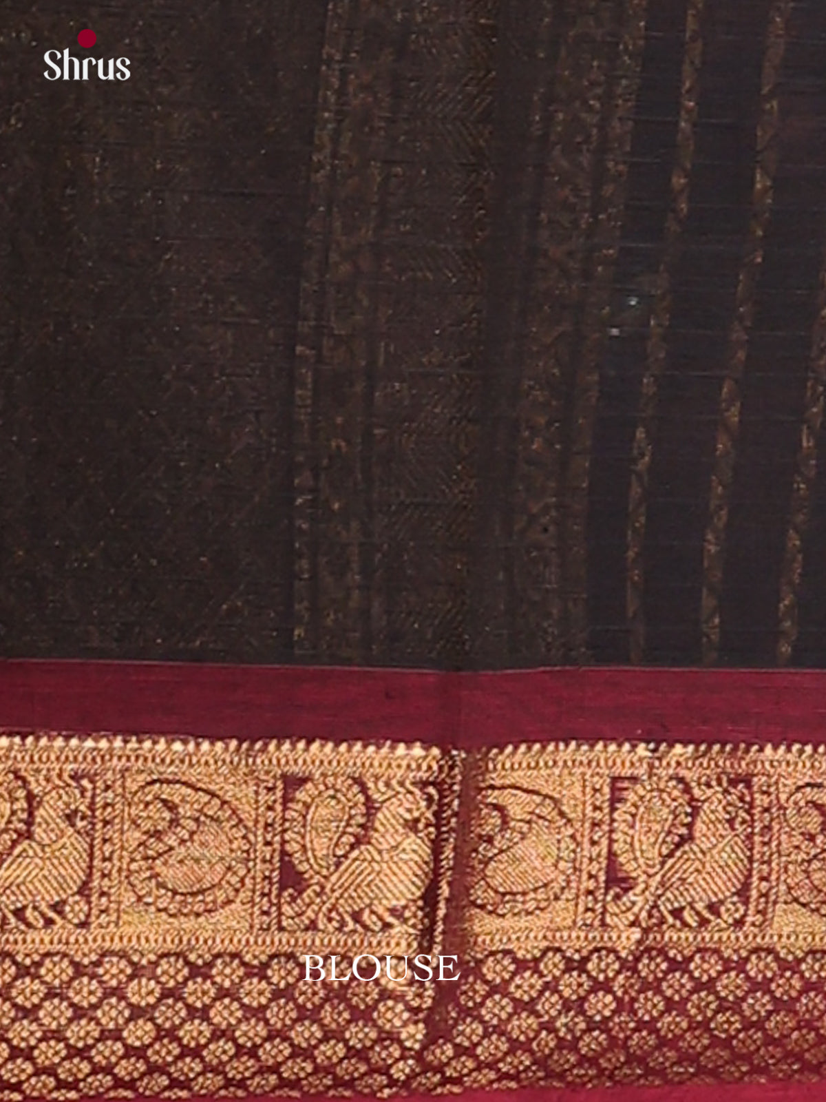 Chic Black Chettinad Cotton Sarees With Gold Wavy Stripes, Maroon Border & Brocade Pallu