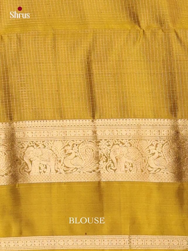 Chic Dark Pink Soft Silk Sarees With Fine Checks, Floral Buttas, Mustard Rettaipet Border & Zari Woven Pallu 2