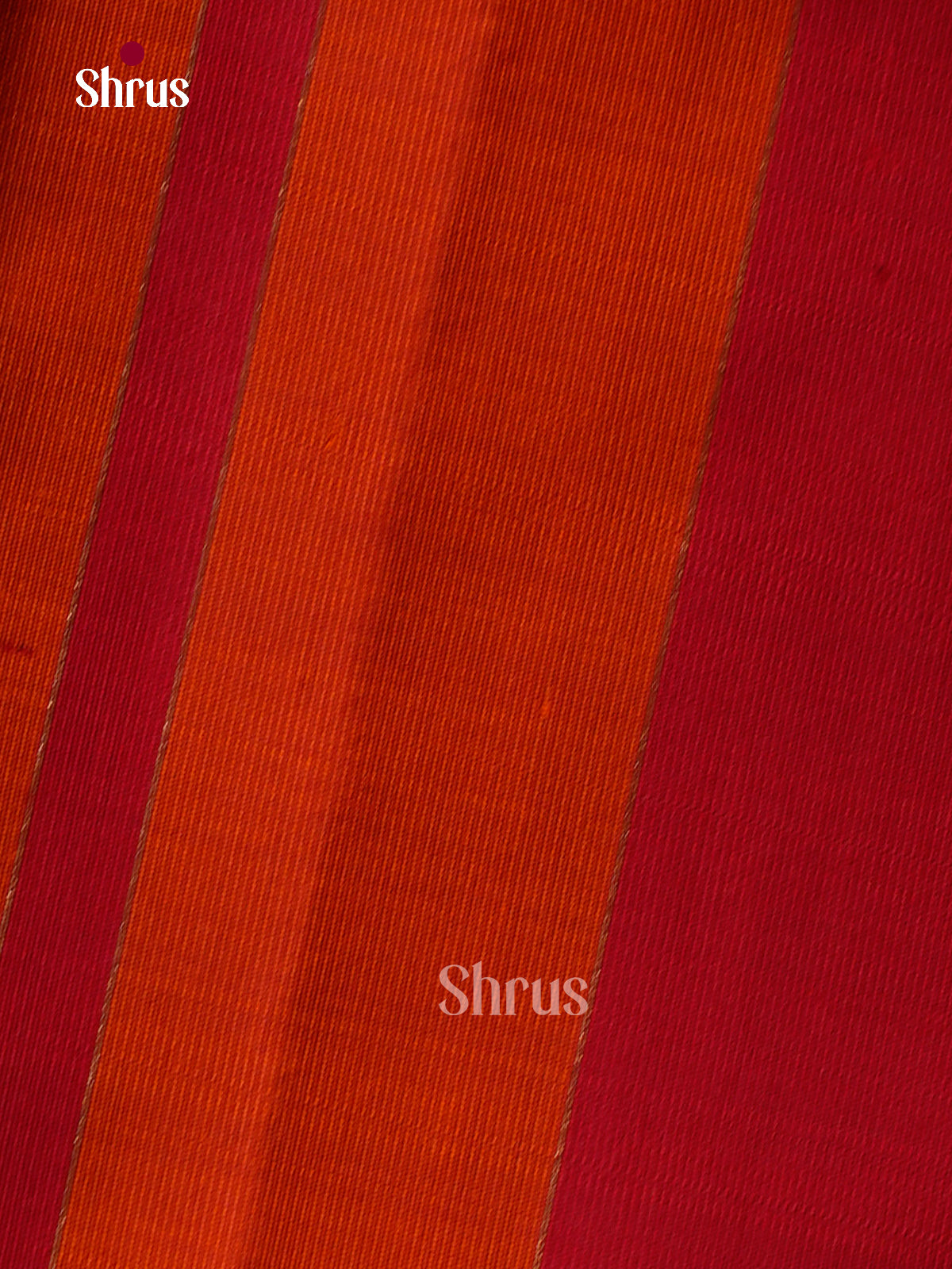 Chic Orange & Red Striped Kanchipuram Sarees With Zari Lines | Green Rettapet Zari Border
