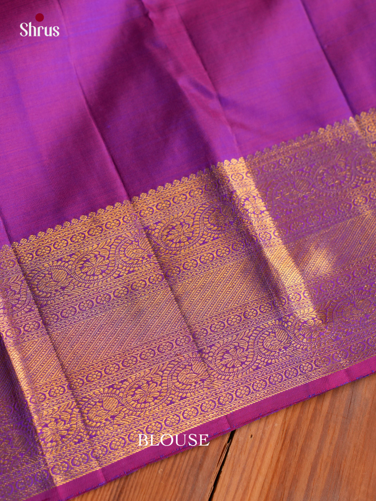 Chic Peacock Blue Pattu Saree With Zari Floral Buttas | Purple Zari Border & Floral Brocade Pallu