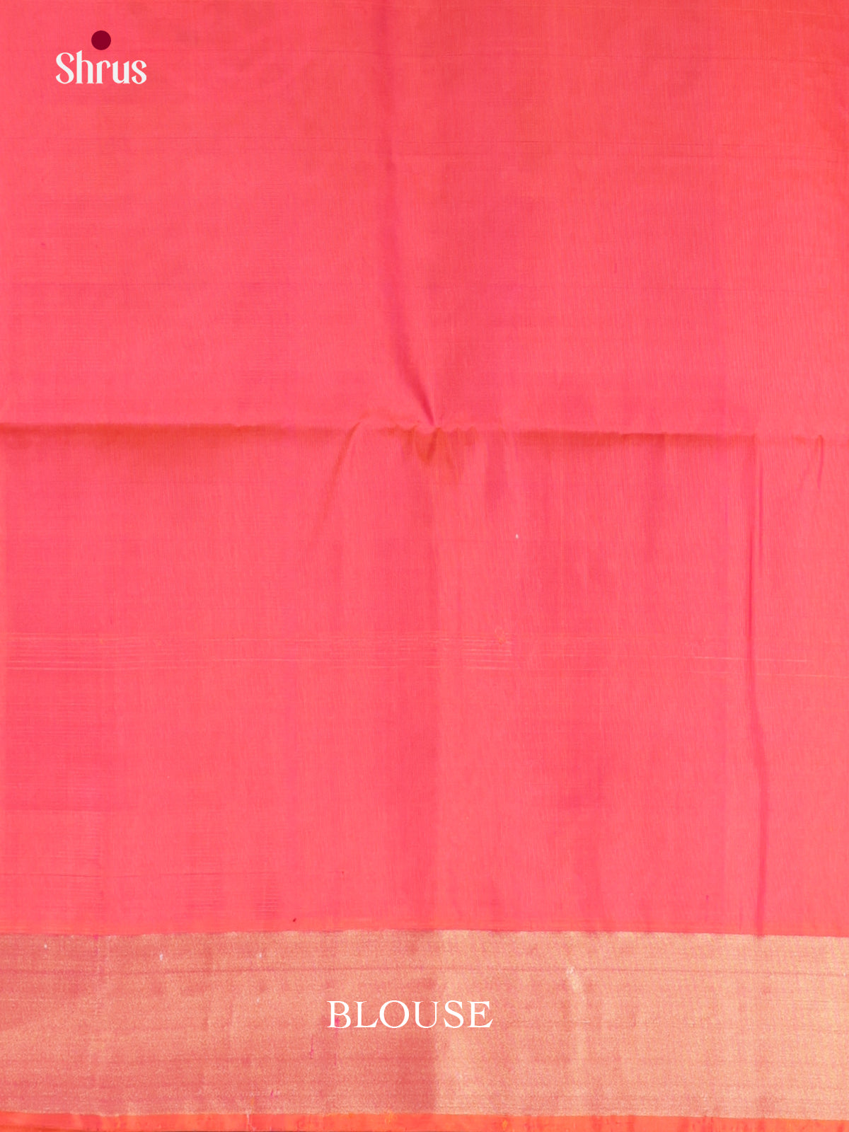 Buy Artistic Copper Pure Silk Saree With Elephant Prints, Kaddi Border & Pink Brocade Pallu