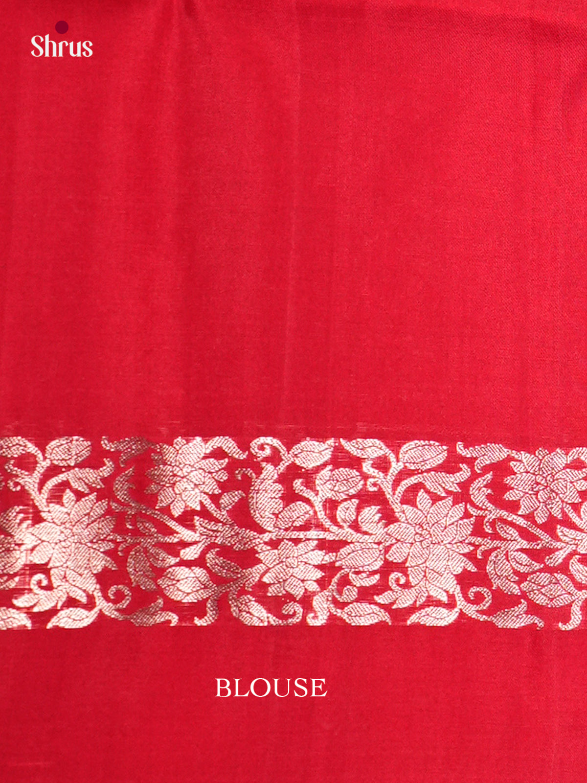 Buy Vibrant Crimson Red Silk Saree with Silver Stripes & Zari Woven Floral Border & Pallu