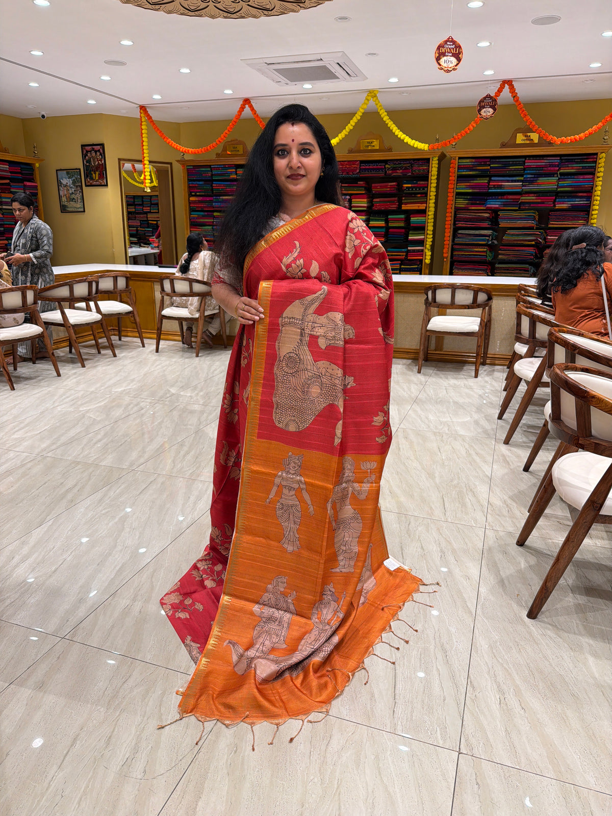 Chennur-Print Saree - EJ23159 - Shop on Shrus.com