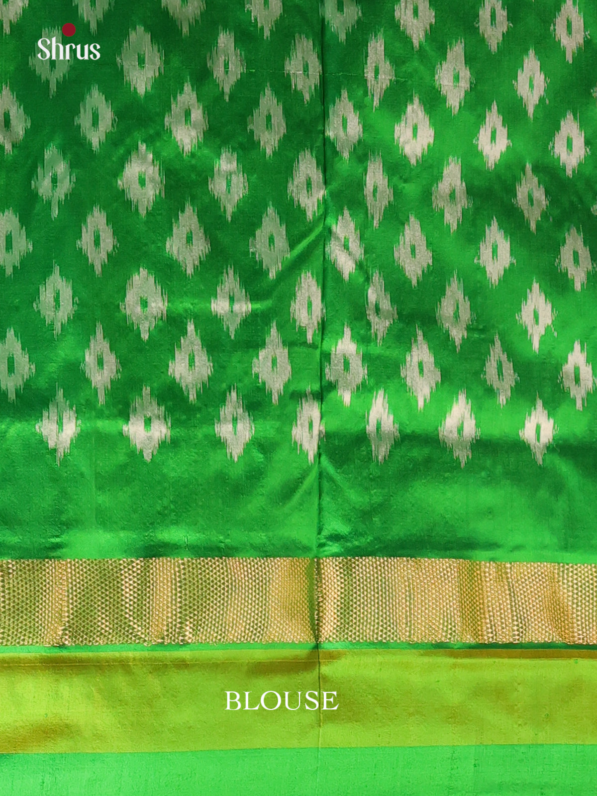 Pink & Green - Ikkat Silk Saree - Shop on Shrus.com