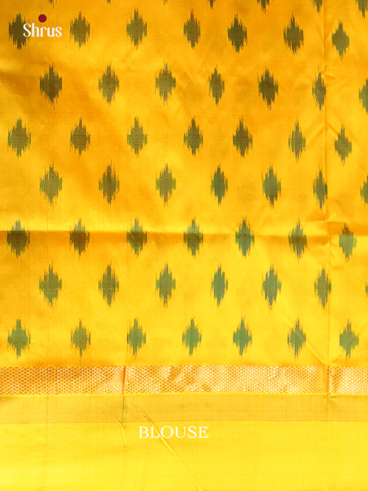 Green & Yellow - Ikkat Silk Saree - Shop on Shrus.com