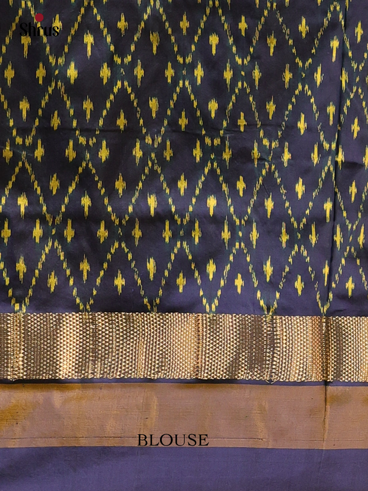 Green & Blue - Ikkat Silk Saree - Shop on Shrus.com