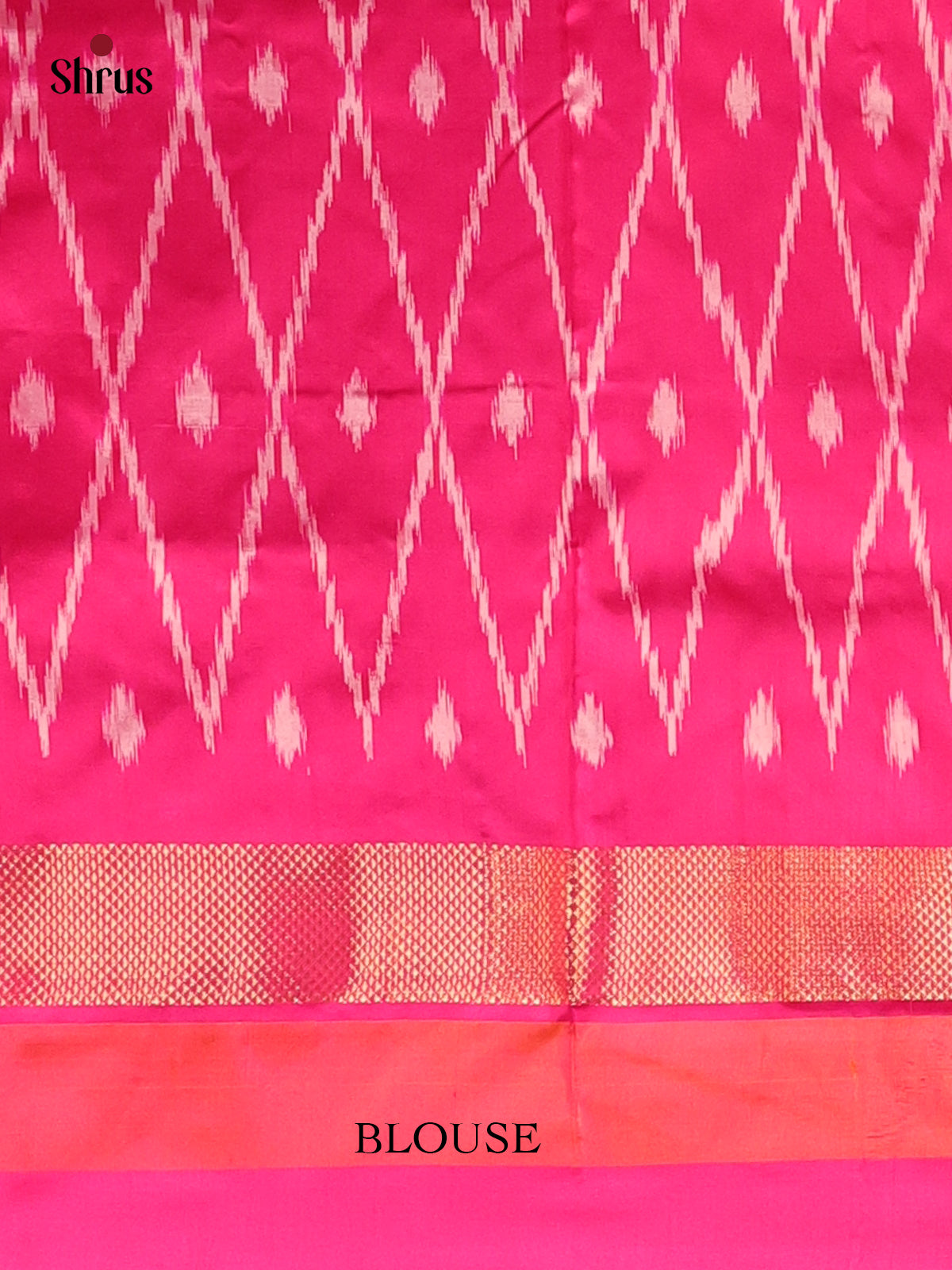 Baby Pink & Pink - Ikkat Silk Saree - Shop on Shrus.com