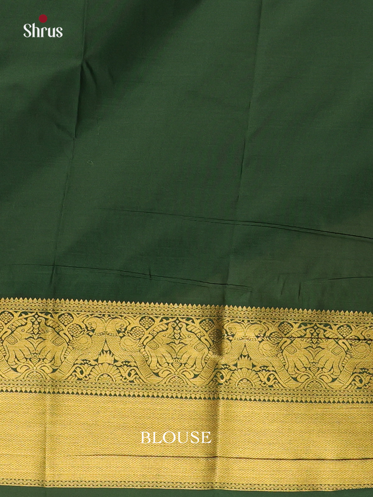Beige & Green- Bangalori silk Saree - Shop on Shrus.com
