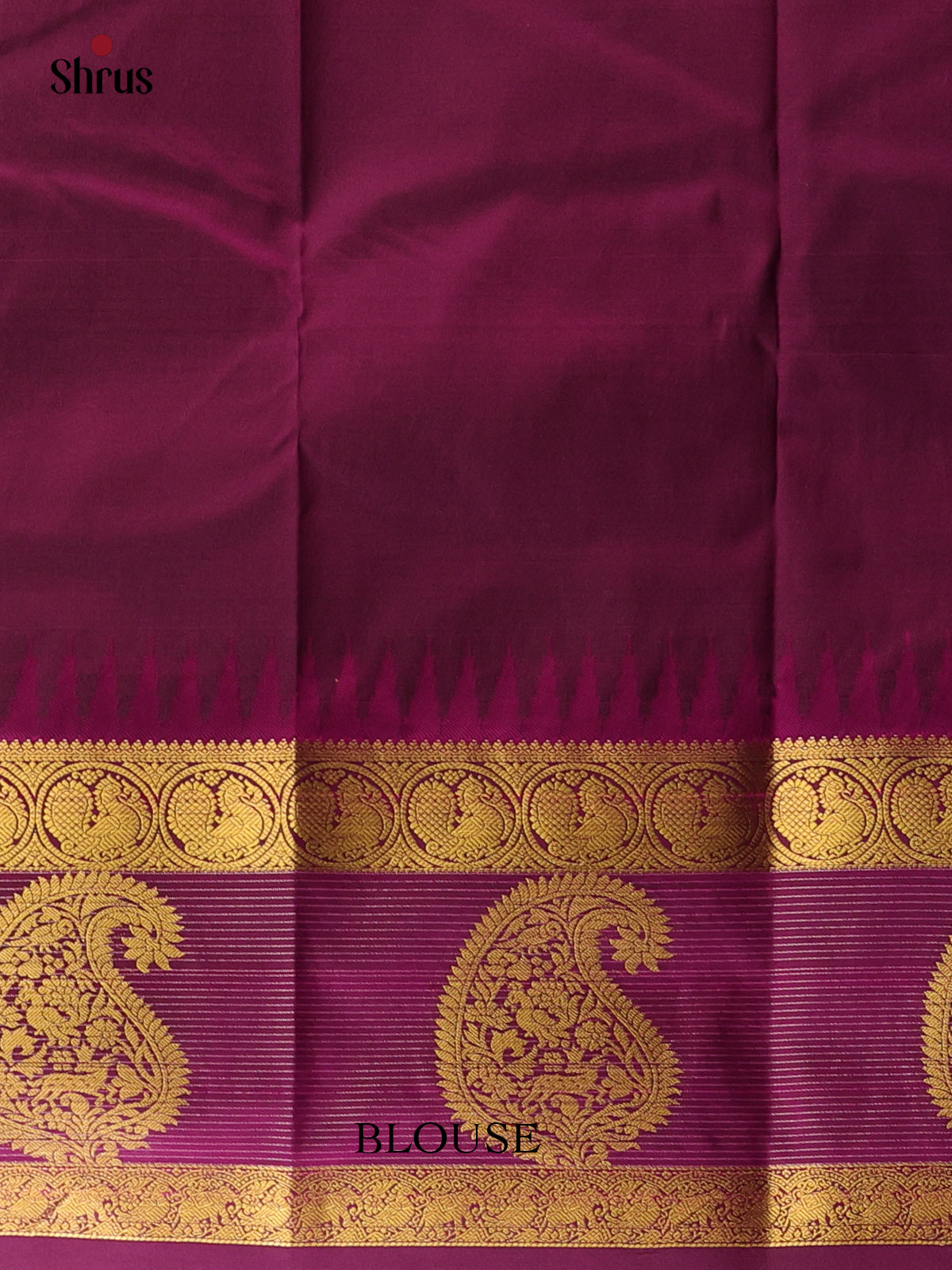 Blue & Purple- Bangalori silk Saree - Shop on Shrus.com