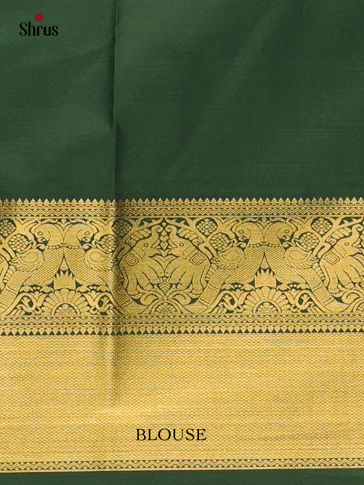 Peachish Pink & Green - Bangalori silk Saree - Shop on Shrus.com