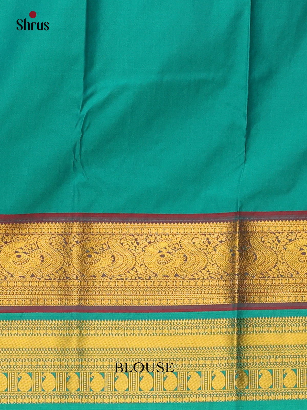 Mustardy Green & Teal- Bangalori silk Saree - Shop on Shrus.com