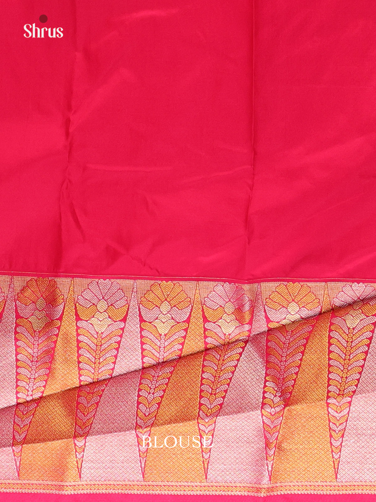 Lime Green & Reddish Pink - Bangalori silk Saree - Shop on Shrus.com