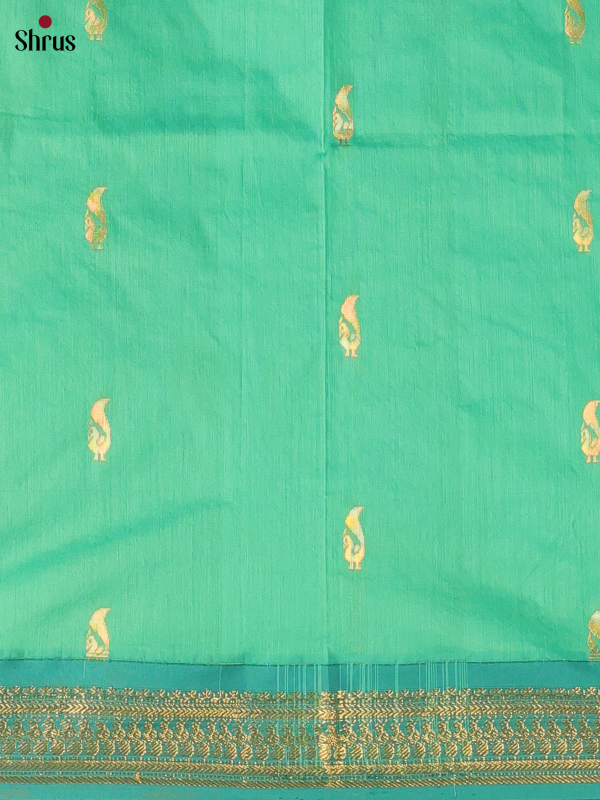 Teal Green & Green - Kalyani Cotton salwar unstitch - Shop on Shrus.com