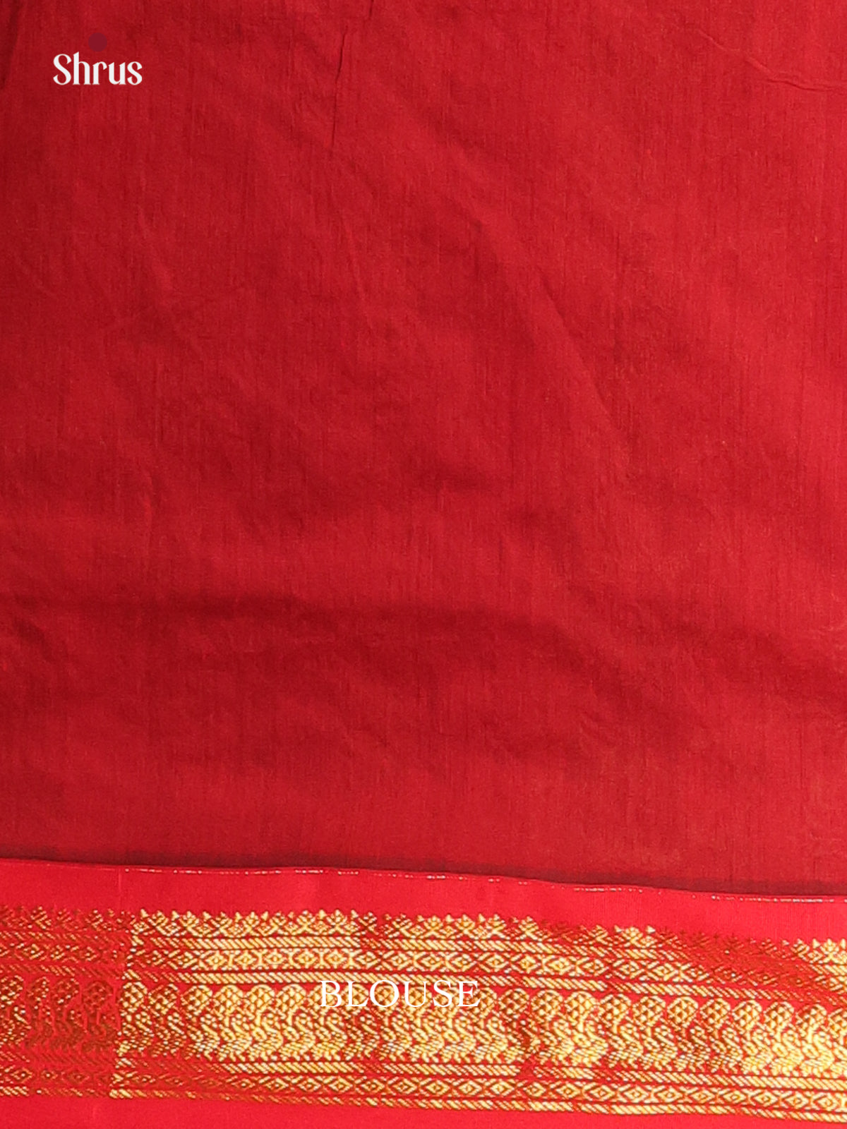 Blue & Red - Kalyani Cotton Saree - Shop on Shrus.com