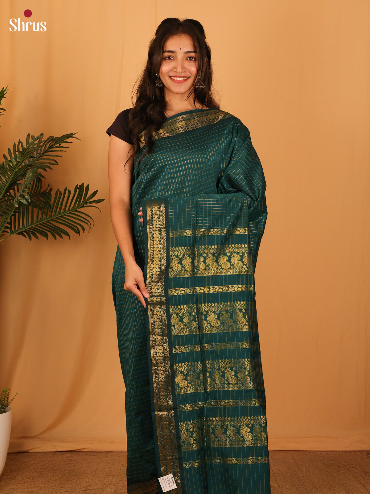 Green - Kalyani Cotton Saree - Shop on Shrus.com